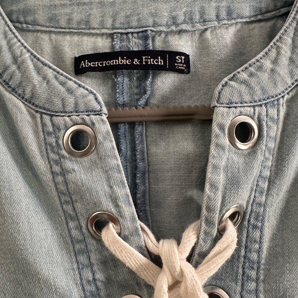 Abercrombie & Fitch Denim Shift Dress Size Small Blue - Picture 2 of 7